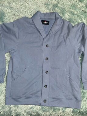 American Giant Men’s Shawl Collar Infinity Blue Cardigan